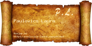 Paulovics Laura névjegykártya