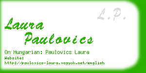 laura paulovics business card